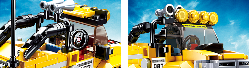 Car Club Offroad Car Building Brick Kit, Yellow (149 pcs)