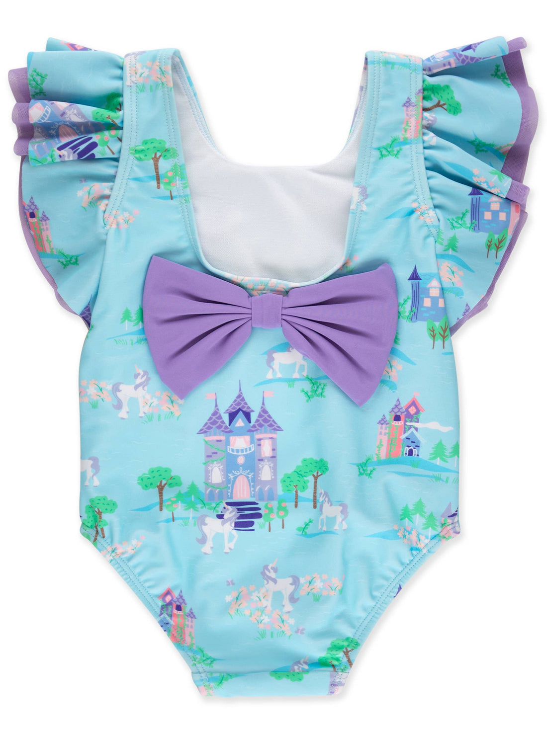 Girls Once Upon a Castle Butterfly Sleeve One Piece Swimsuit
