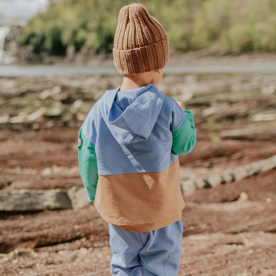 BLUE PANTS RELAXED FIT IN FRENCH TERRY, BABY