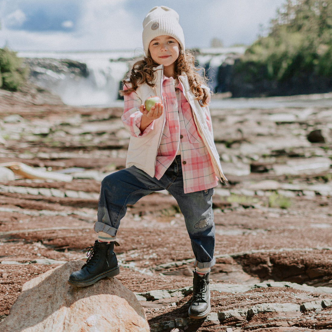 PINK PLAID SHIRT IN FLANNEL, CHILD