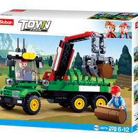Farm Log Transporter Building Brick Kit (209 pcs)