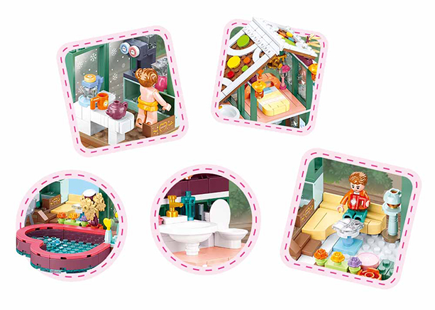 Winter Resort Cabin Building Brick Kit (439 pcs)