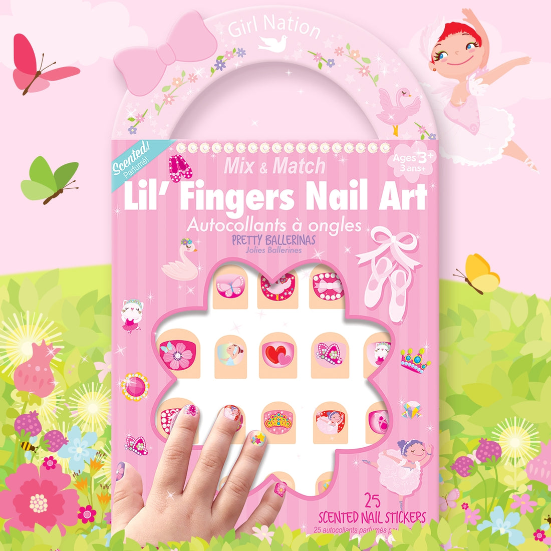 Lil' Fingers Nail Art- Pretty Ballerinas