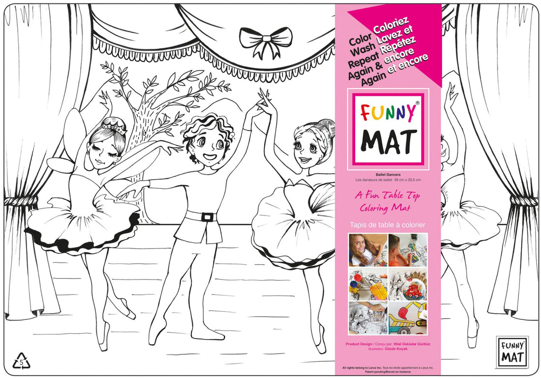 Table Top Colouring Mat, Ballet Dancers