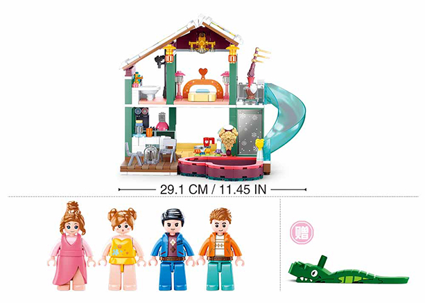Winter Resort Cabin Building Brick Kit (439 pcs)