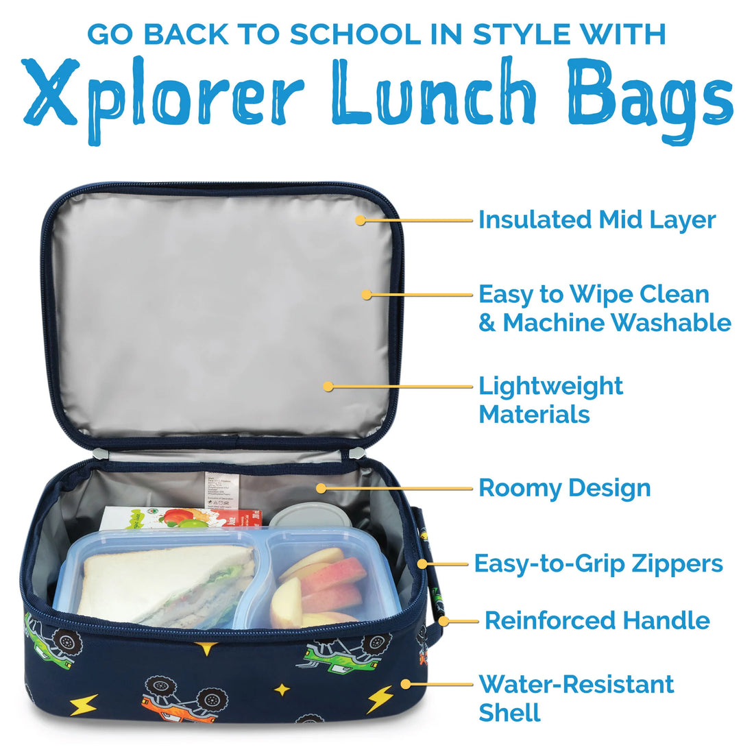 Kids Lunch Bag | Big Trucks