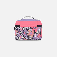 Lunch Box Black Retro Flower Print