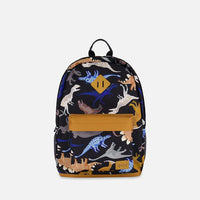 Kids Backpack Black Dinosaur Print