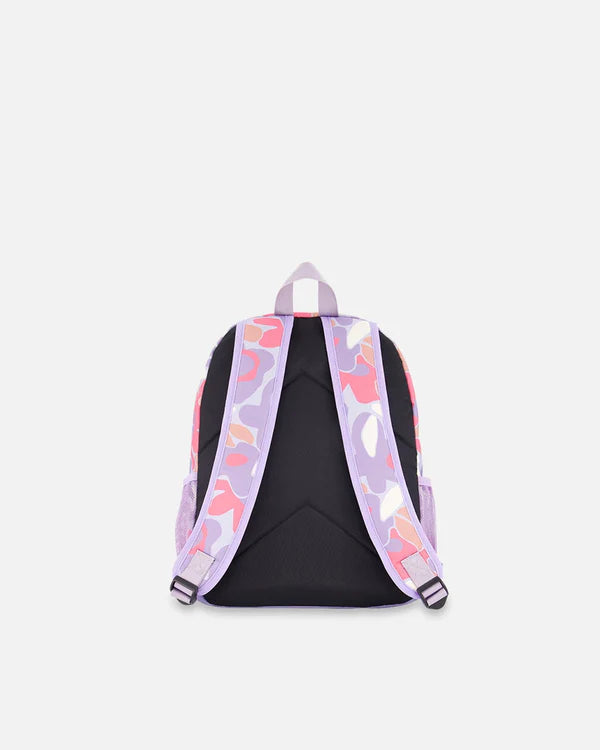 Little Kids Backpack Lilac Retro Flower Print