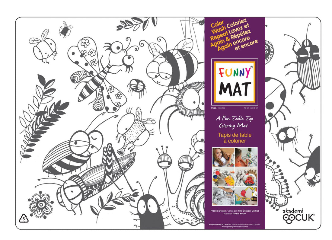 Table Top Colouring Mat, Bugs