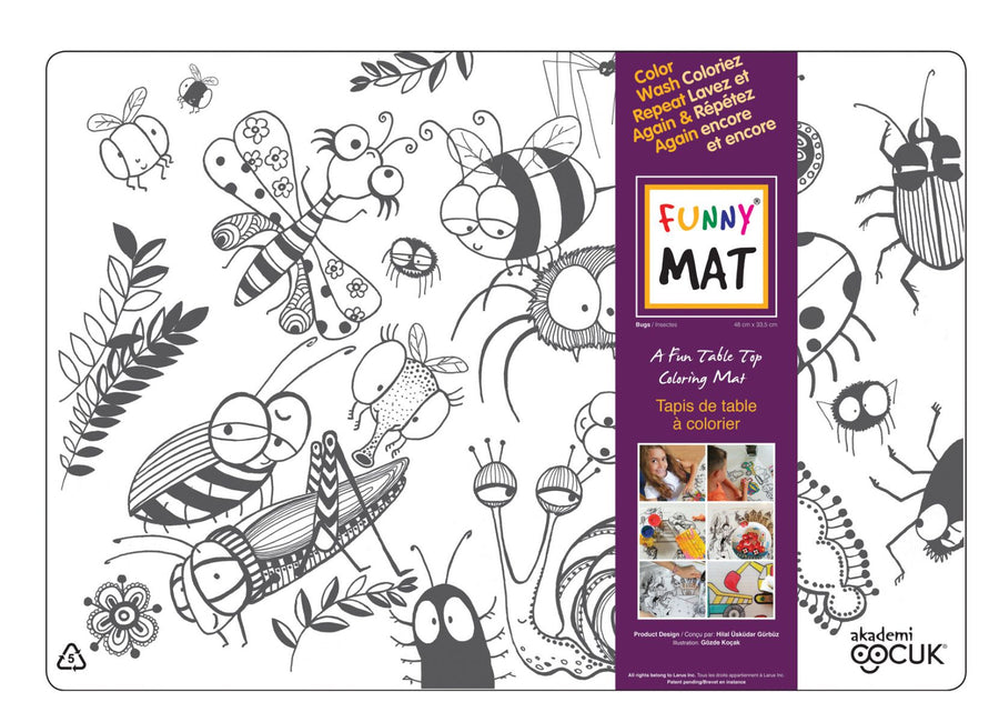 Table Top Colouring Mat, Bugs