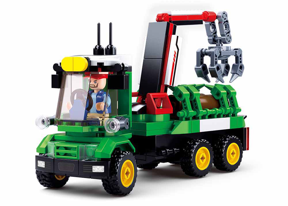 Farm Log Transporter Building Brick Kit (209 pcs)