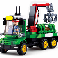 Farm Log Transporter Building Brick Kit (209 pcs)