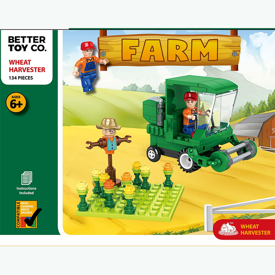 Farm Wheat Field Harvester Building Brick Kit (134 pcs)