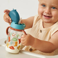 Itzy Sips™ - Straw Cup With Snap-Close Lid: Ribbons & Roses