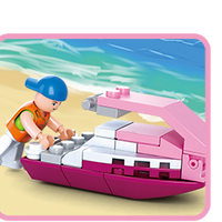 Girl's Dream Beach Surf Shop Building Brick Kit (192 pcs)