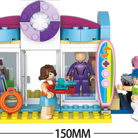 Girl's Dream Beach Surf Shop Building Brick Kit (192 pcs)