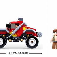 Off-Road Red Monster Car Building Brick Kit (150 pcs)