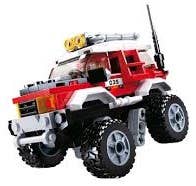 Car Club Offroad Building Brick Kit, Red (145 Pcs)