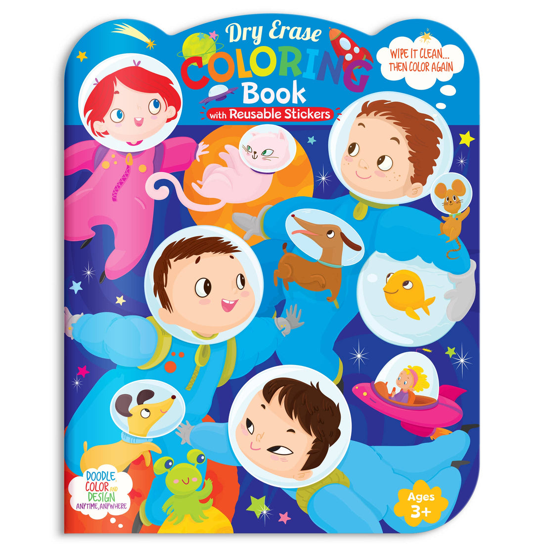 Dry Erase Coloring Book - Space Adventure