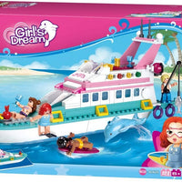 Girl's Dream Luxury Yacht Building Brick Kit (328 Pcs)