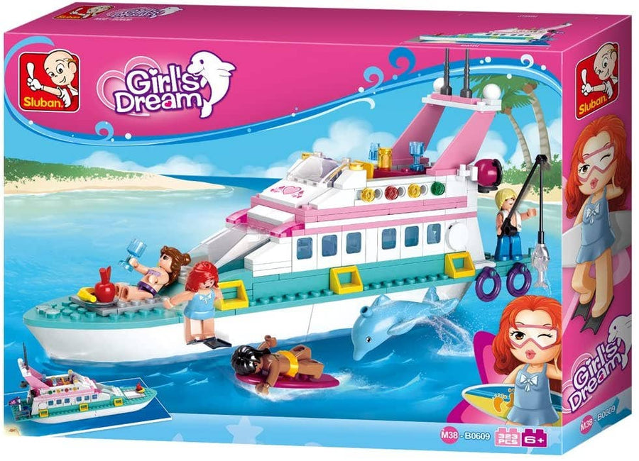 Girl's Dream Luxury Yacht Building Brick Kit (328 Pcs)