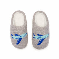 Indoor / Outdoor Slippers - Kids - Airplane - Blue & Gray