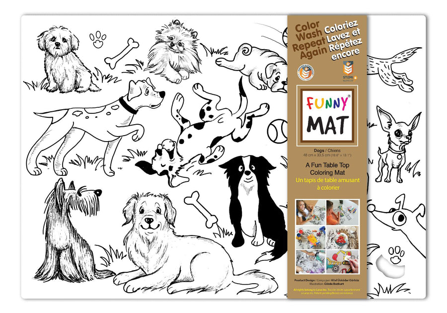 Table Top Colouring Mat, Dogs