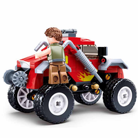 Off-Road Red Monster Car Building Brick Kit (150 pcs)