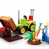 Harvest Farm Tractor Building Brick Kit (80 pcs)