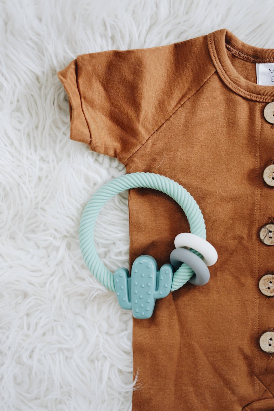 Ritzy Rattle™ Silicone Teether Rattles: Highland Cow