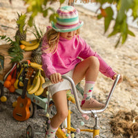 Colorful striped crochet hat, child
