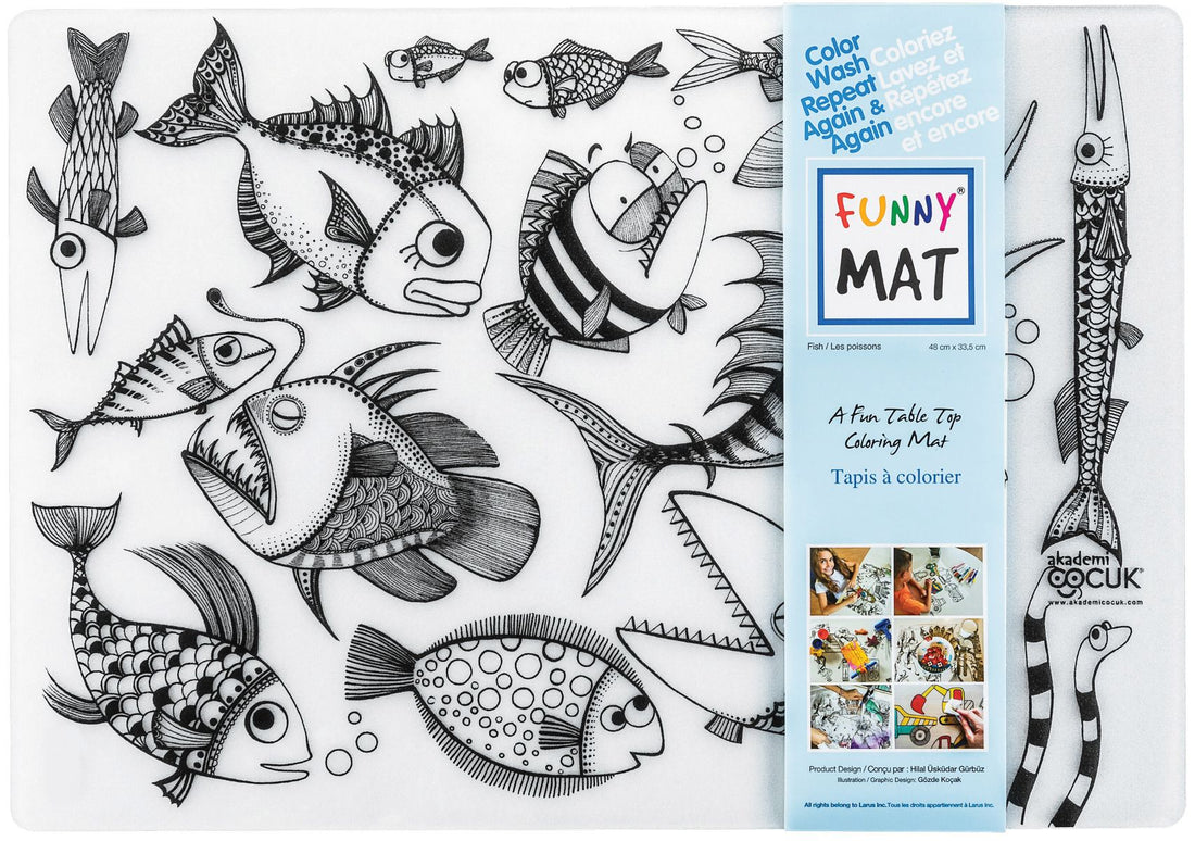 Table Top Colouring Mat, Fish