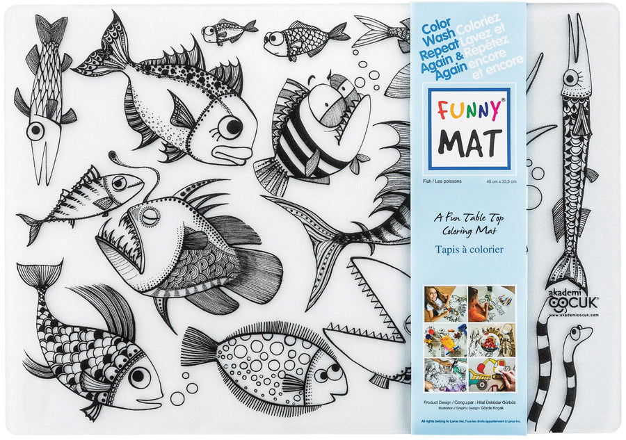 Table Top Colouring Mat, Fish