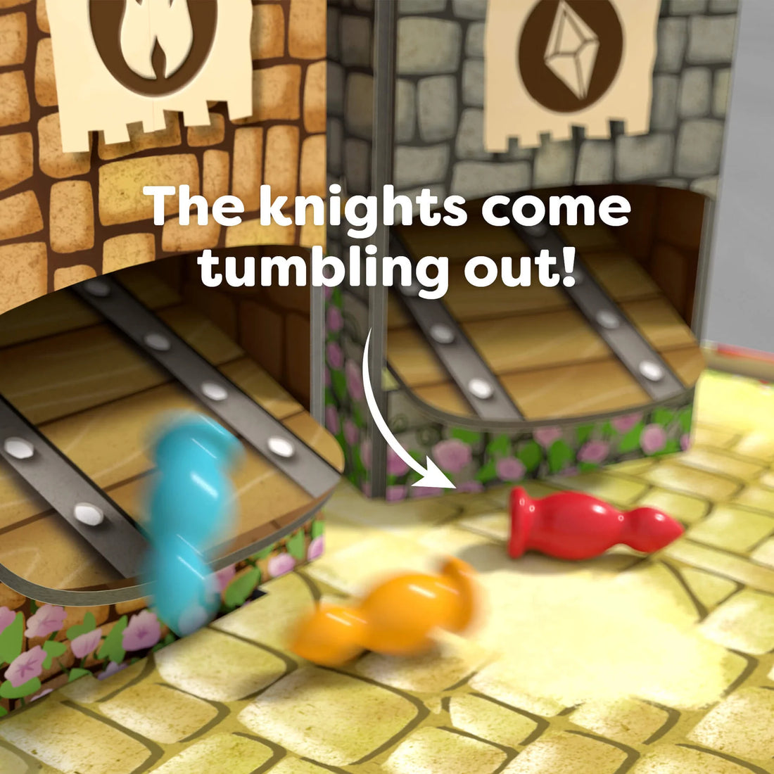 Knuckling Knights- A Knight-Filled Memory, Dexterity, &amp; Dice Game with 3D Castle Towers