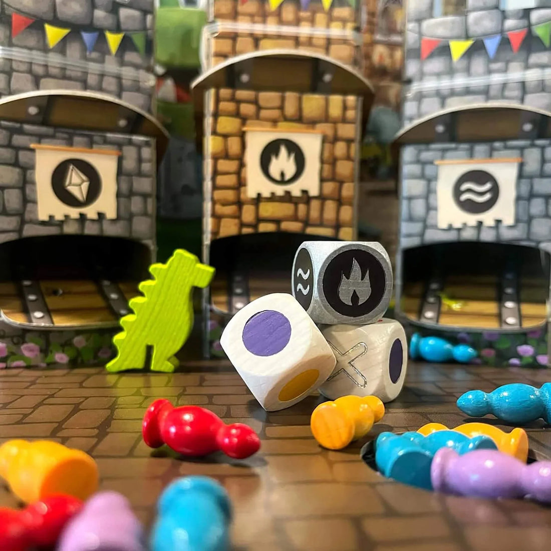 Knuckling Knights- A Knight-Filled Memory, Dexterity, &amp; Dice Game with 3D Castle Towers