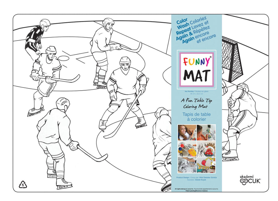 Table Top Colouring Mat, Hockey