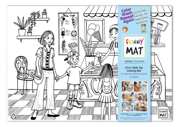 Table Top Colouring Mat, Ice Cream