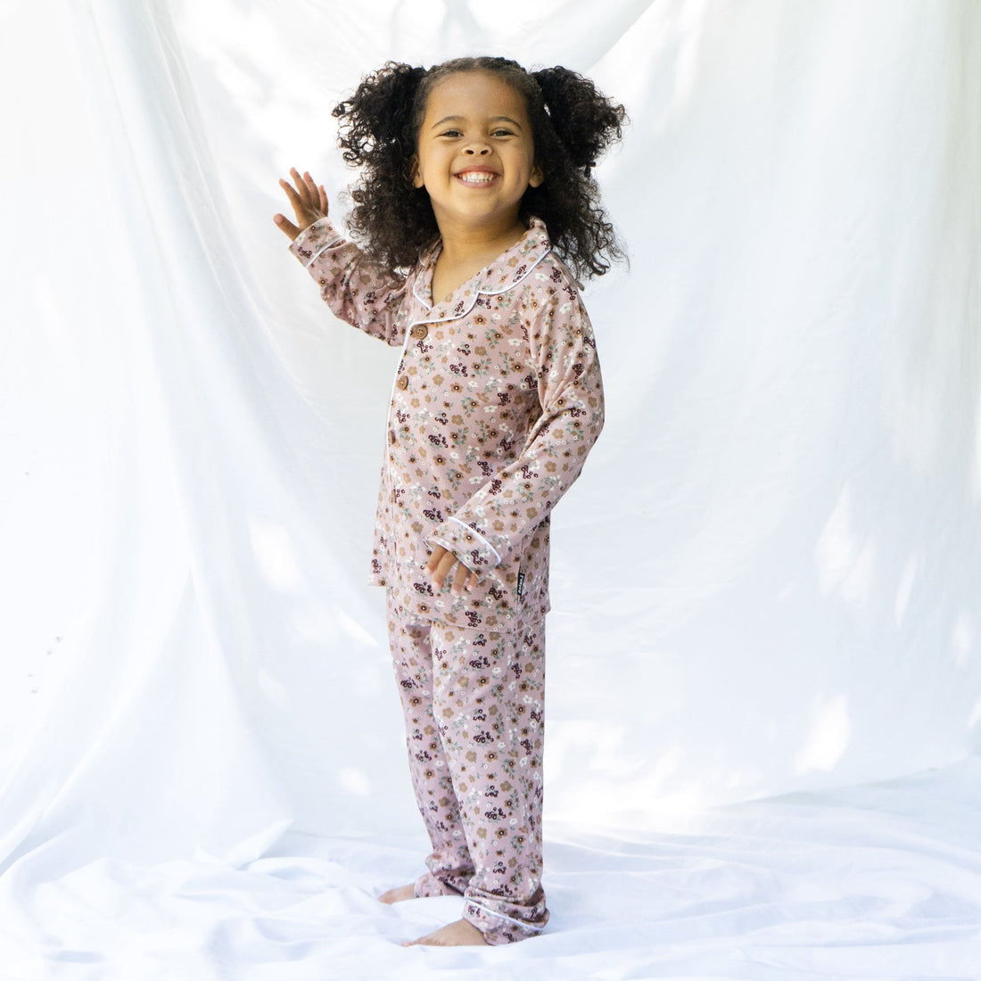 Kids Classic L/S PJ Set - Velvet Garden