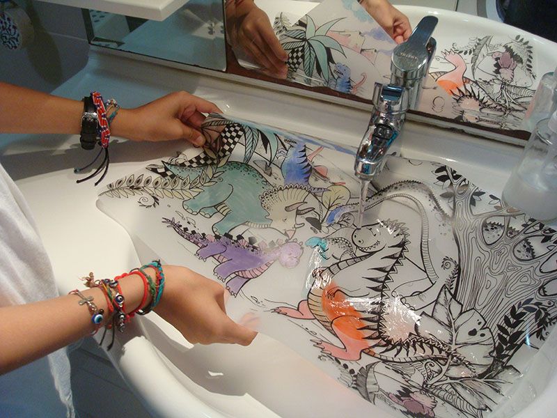 Table Top Colouring Mat, Jurassic