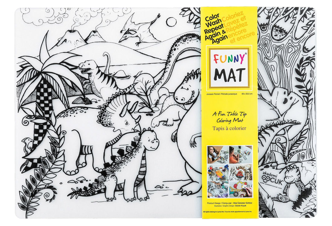 Table Top Colouring Mat, Jurassic