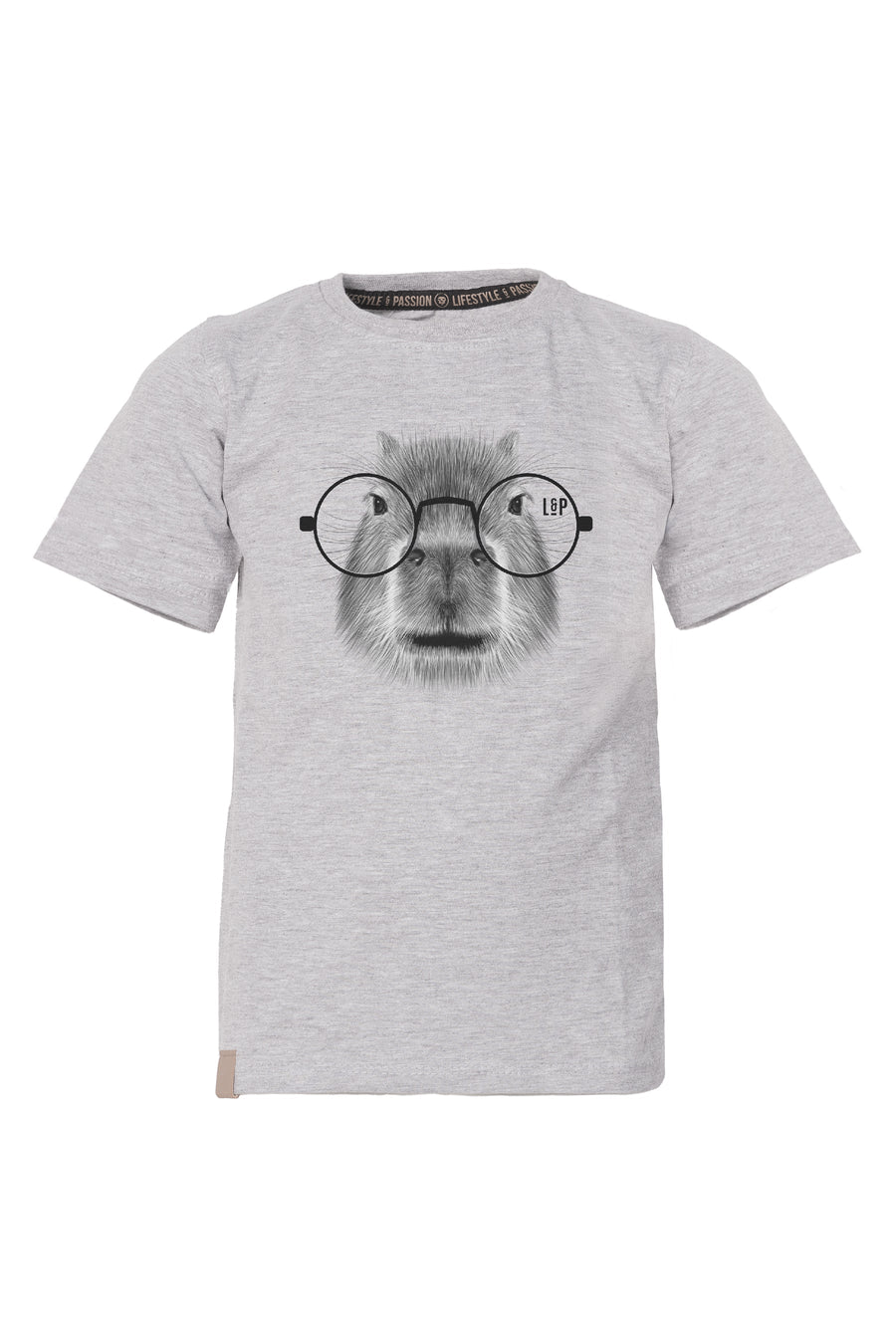 Cotton Short Sleeved T-Shirt [Animals Family] | Capybara