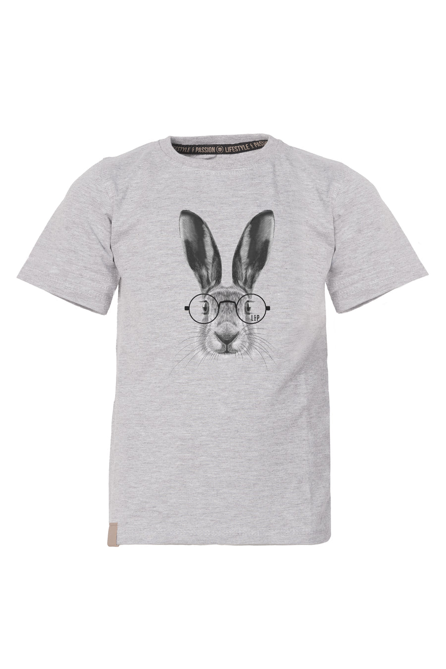 Cotton Short Sleeved T-Shirt [Animals Family] | Hare