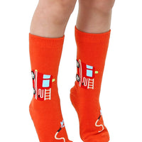 FIRE TRUCK 3D KIDS CREW SOCK