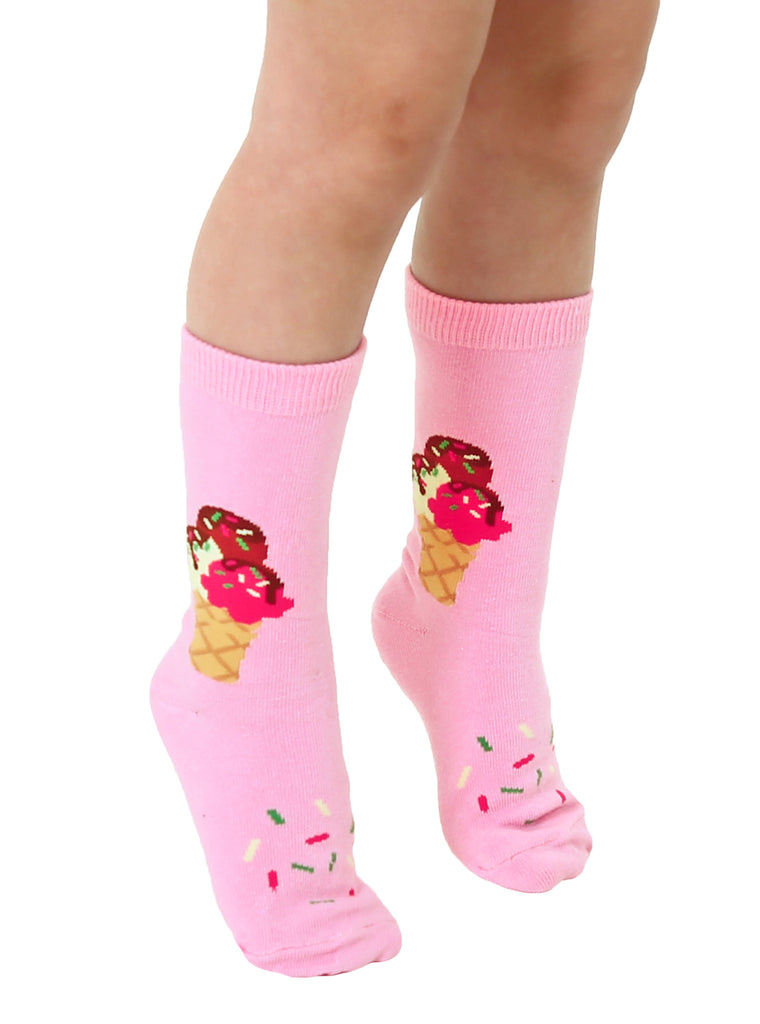 ICE CREAM 3D KIDS CREW SOCK