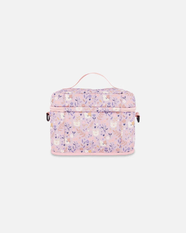 Lunch Box Lilac Cat Print