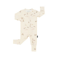 Footless Sleeper with Fold-over Cuffs - Little Lambs