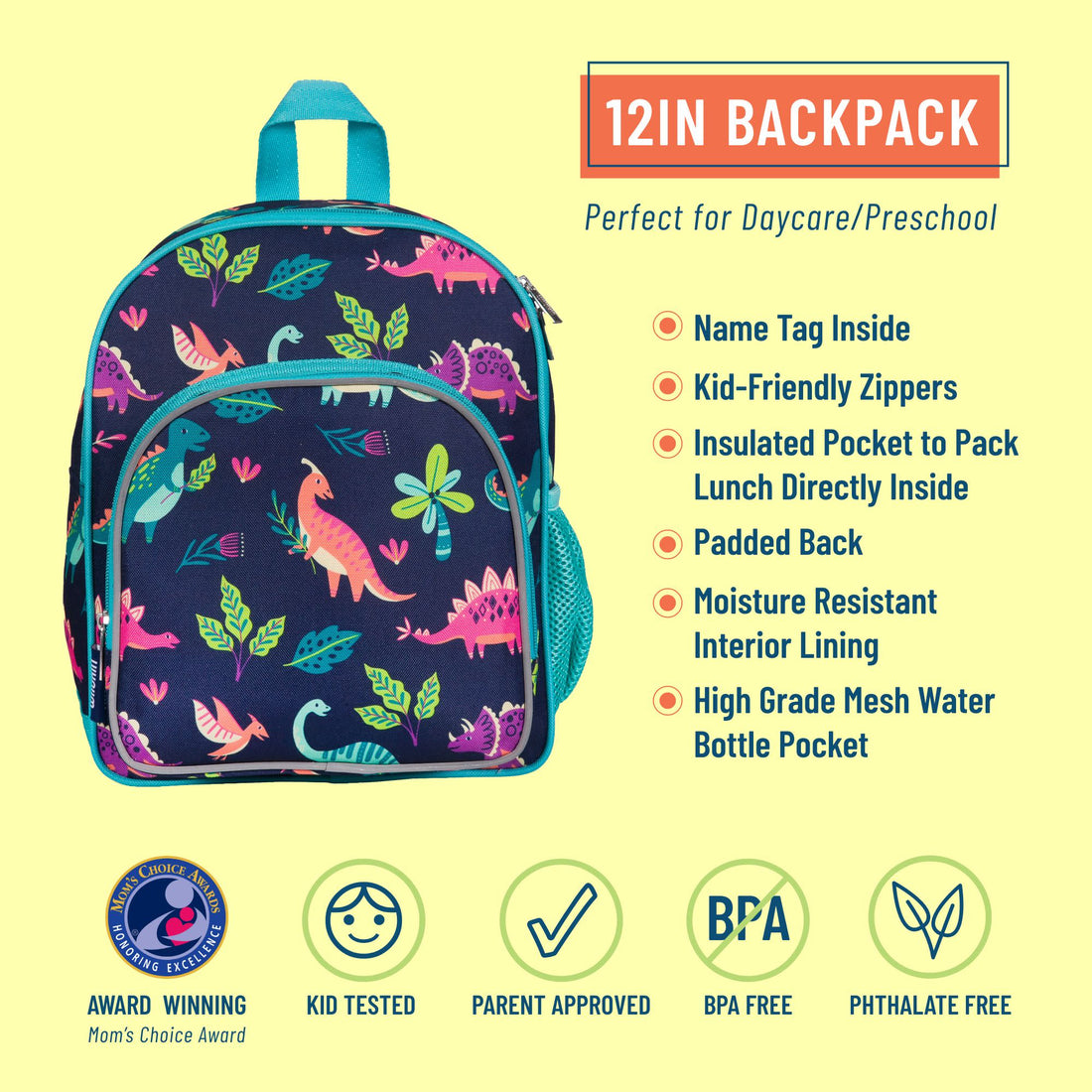 Darling Dinosaurs 12 Inch Backpack