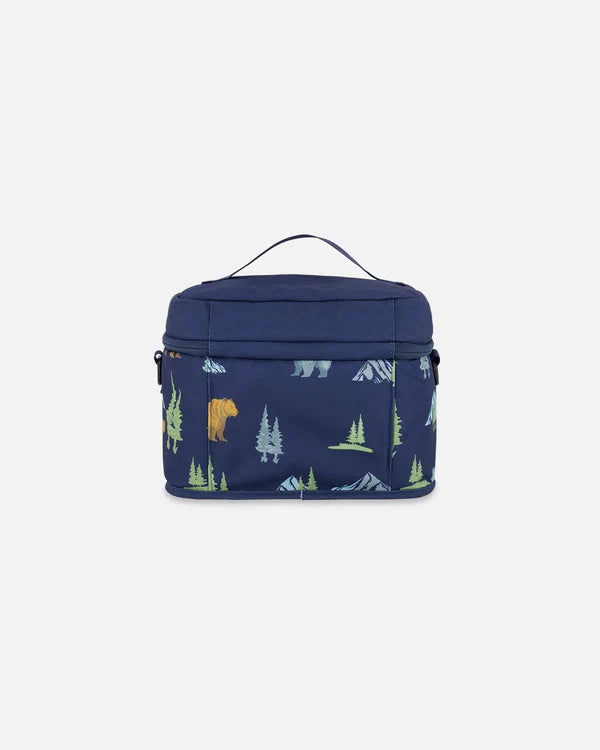 Lunch Box Navy Animal Print