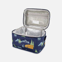 Lunch Box Navy Animal Print